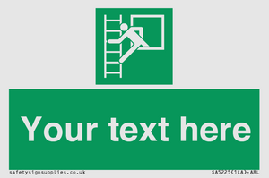 Custom Emergency Escape Ladder Sign